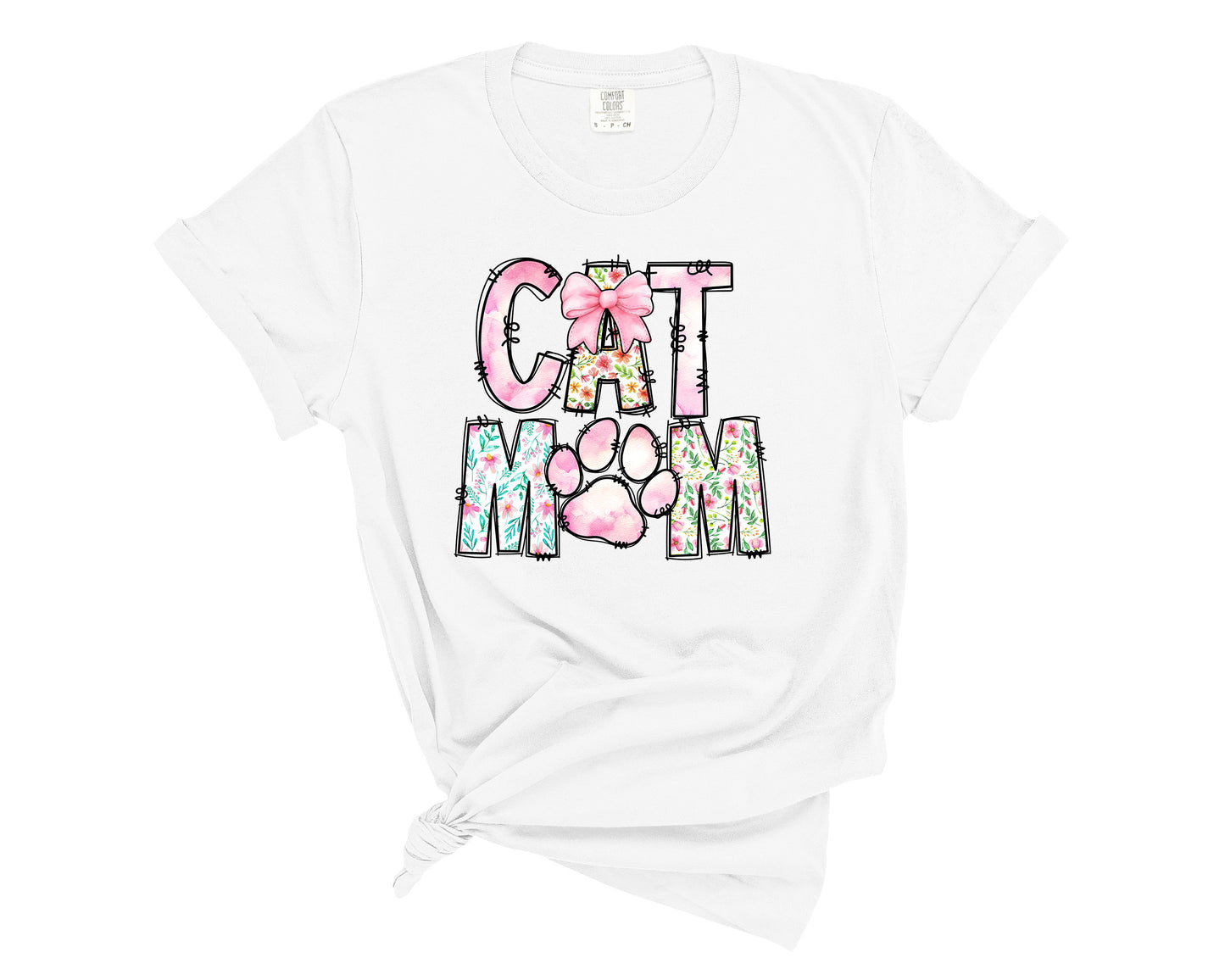 cat mom floral