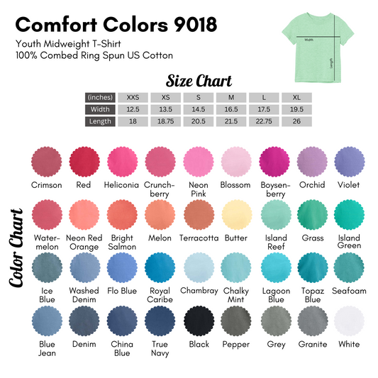 kids comfort colors t-shirt