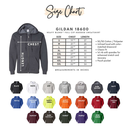 Hoodie with Zipper (Gildan)