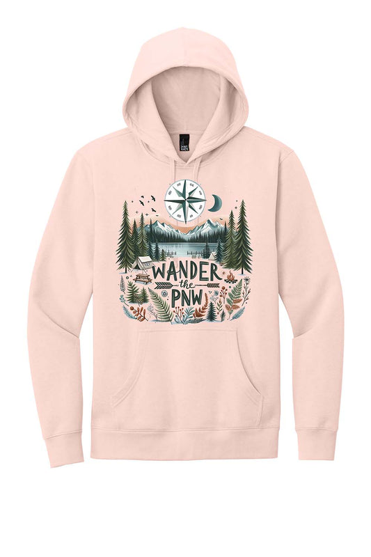 Wander the PNW Hoodie – Rosewater Pink