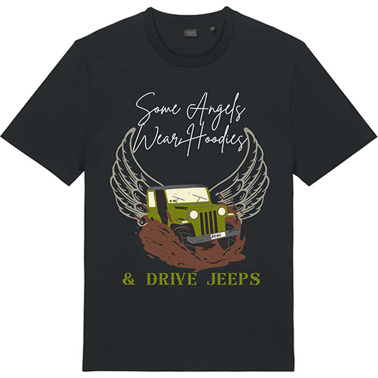Some Angels Wear Hoodies & Drive Jeeps – Jodi Legacy Tee