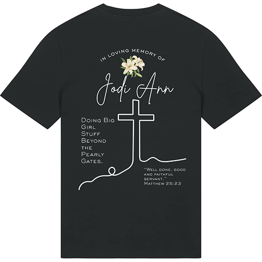 Some Angels Wear Hoodies & Drive Jeeps – Jodi Legacy Tee