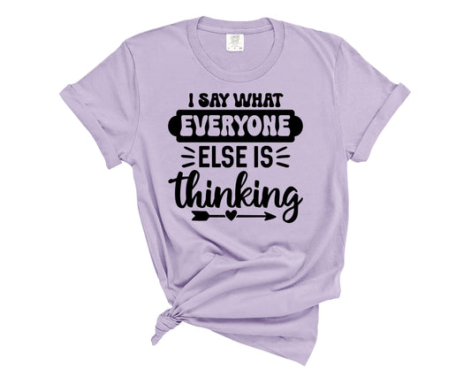 I say what everyone else is thinking