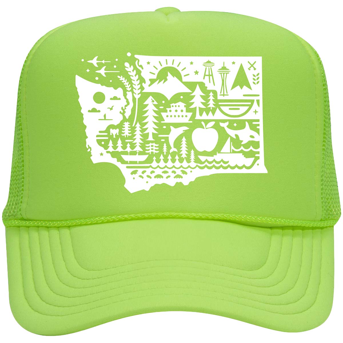 Washington State Icons Trucker Hat
