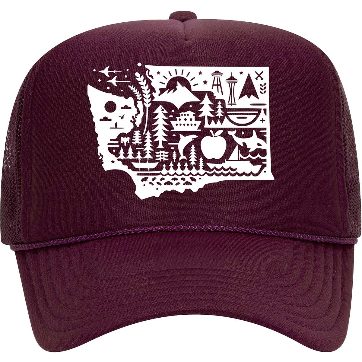 Washington State Icons Trucker Hat