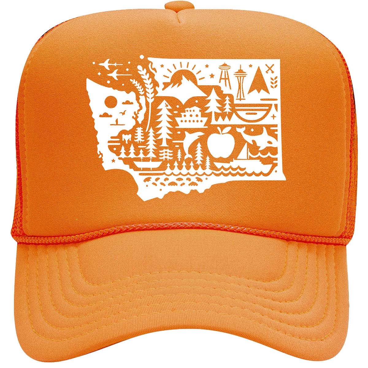 Washington State Icons Trucker Hat