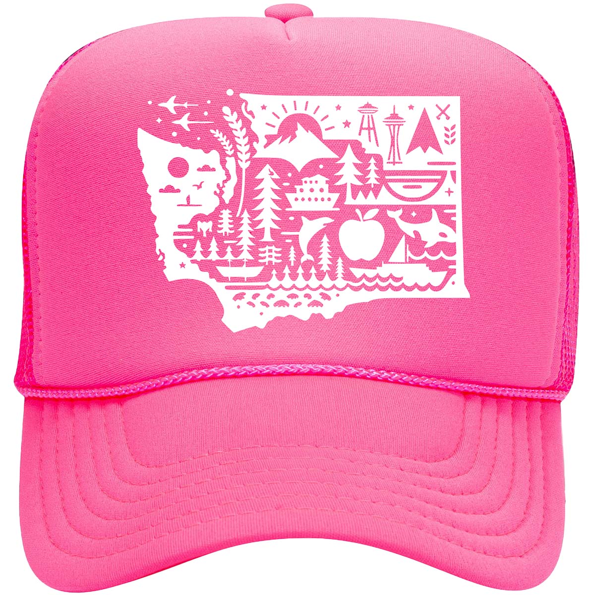 Washington State Icons Trucker Hat