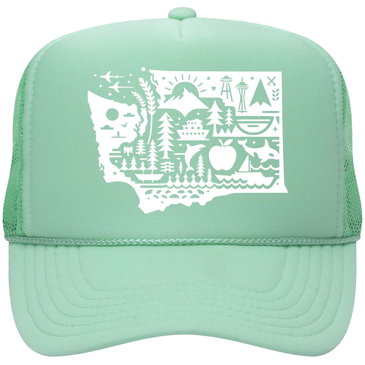 Washington State Icons Trucker Hat