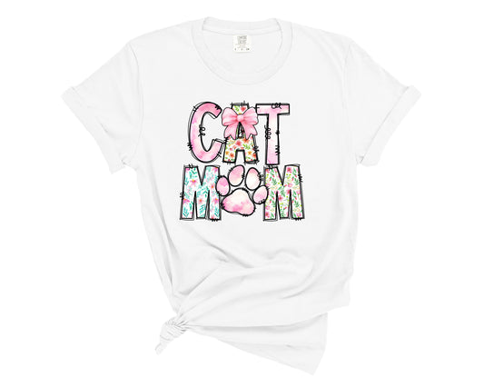 cat mom floral