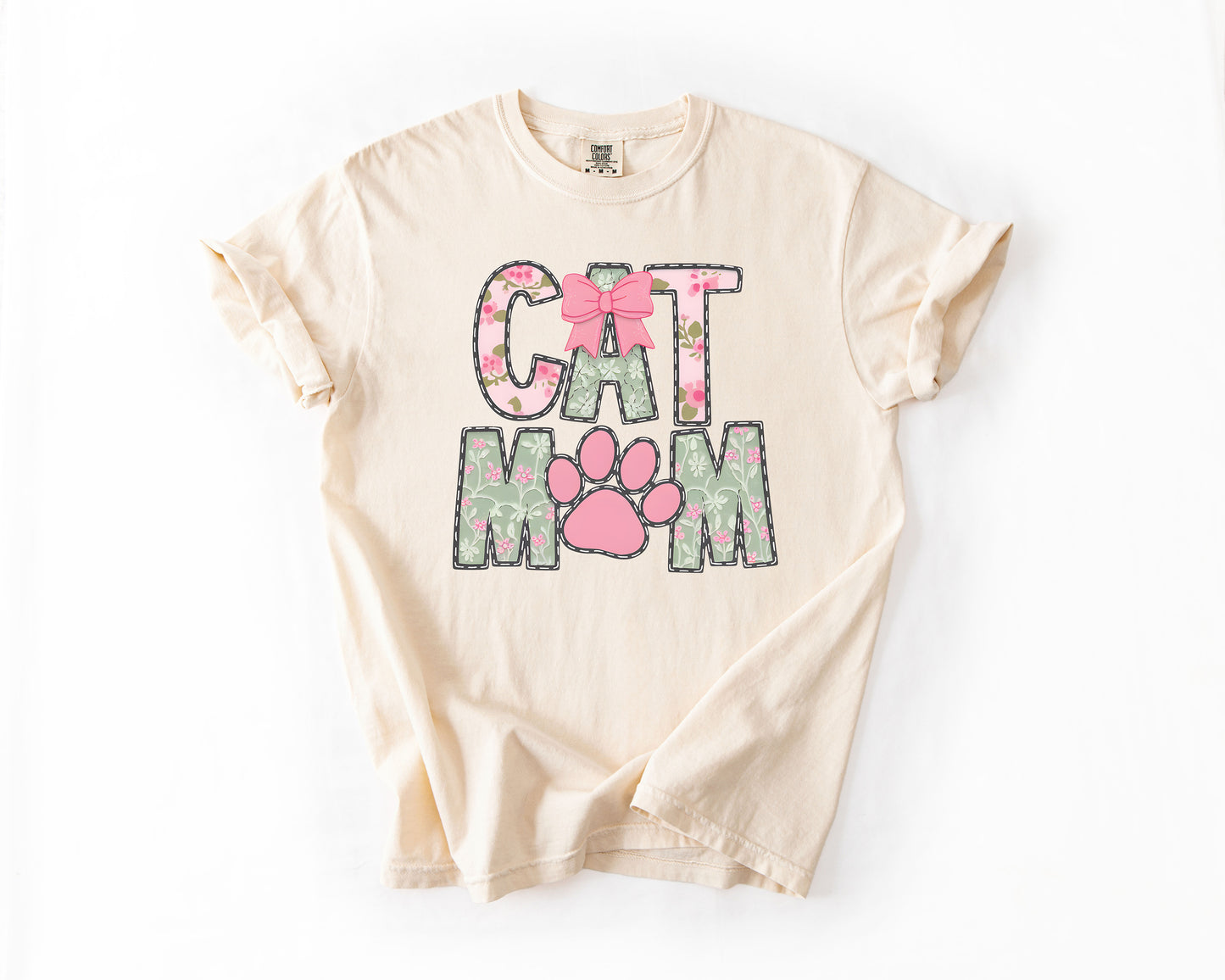 cat mom floral