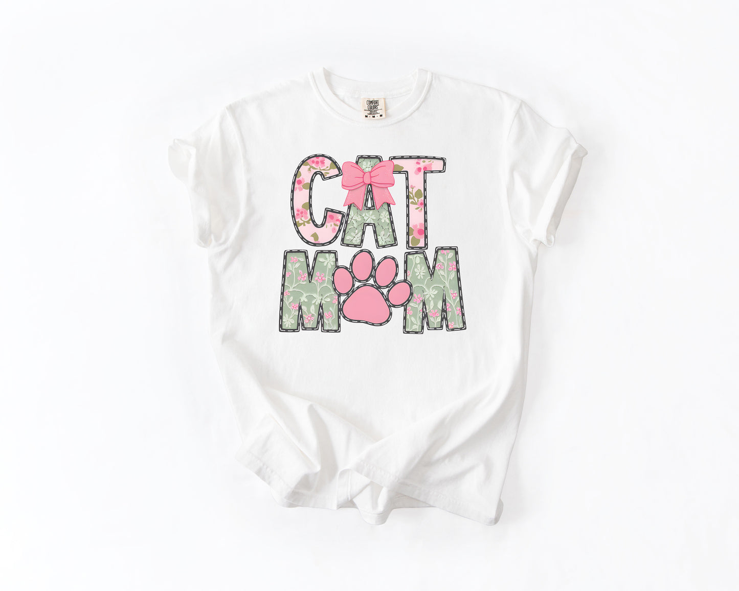 cat mom floral