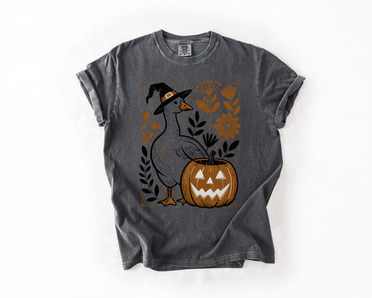 Witchy Goose & Pumpkin Tee