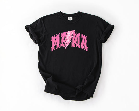 pink mama with lightening bolt