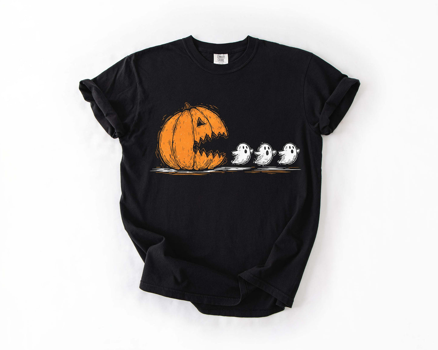 Pumpkin Pac-Man Comfort Colors Tee