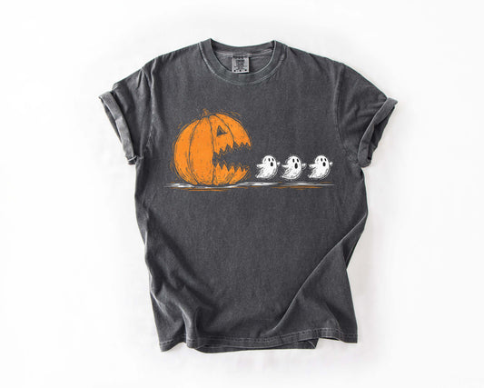 Pumpkin Pac-Man Comfort Colors Tee