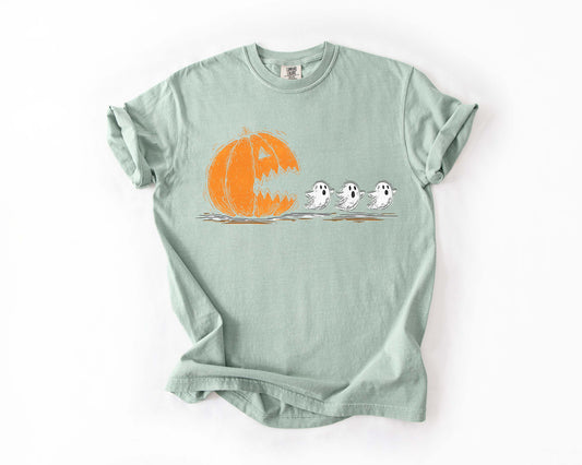 Pumpkin Pac-Man Comfort Colors Tee
