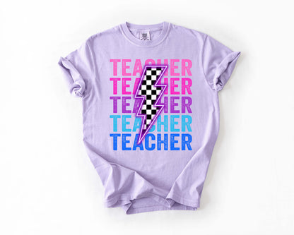 neon stacked teacher