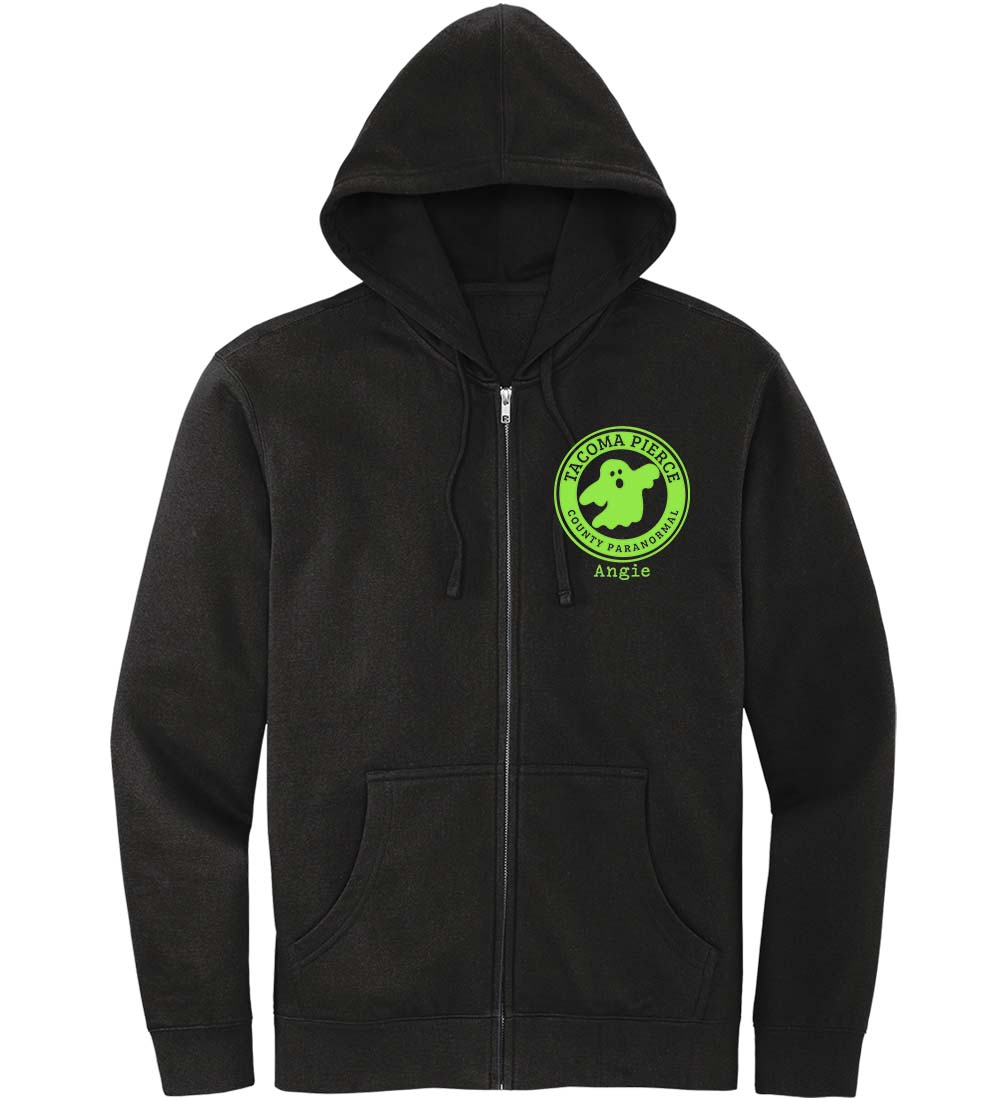 Tacoma Pierce County Paranormal Full Zip Hoodie
