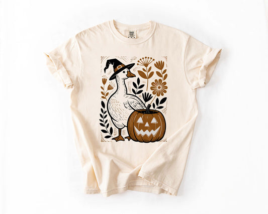 Witchy Goose & Pumpkin Tee